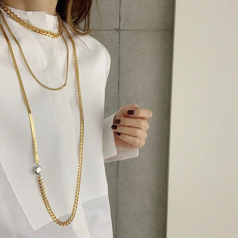 long combination necklace